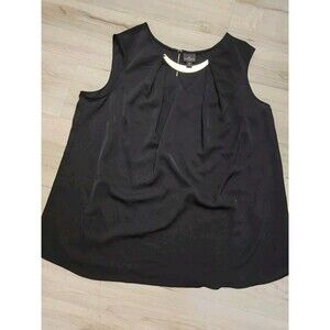 Dressy Sleeveless Top With Metal Accent  Worthington 2x Classic Holiday Party